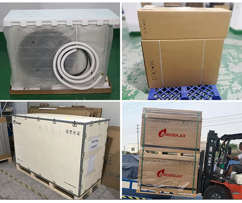 Climatiseur hybride ac dc solaire pour la maison capacité de refroidissement 9000btu Ensemble complet