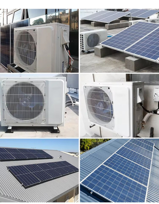 Climatiseur hybride ac dc solaire pour la maison capacité de refroidissement 9000btu Ensemble complet