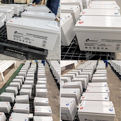 Batterie à gel scellé 2v 12v 200ah 100ah 150ah pour système d'alimentation solaire à cycle profond