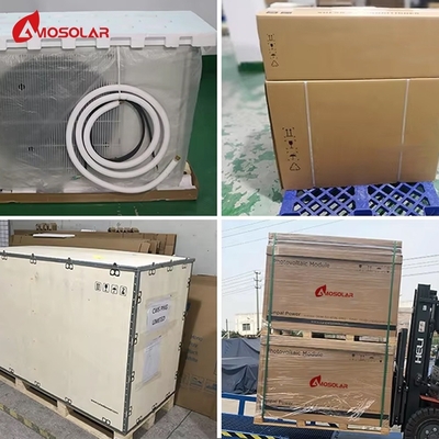 DC AC DUAL POWER 9000 BTU Amosolar climatiseur solaire résidentiel avec panneau solaire refroidissement libre au soleil