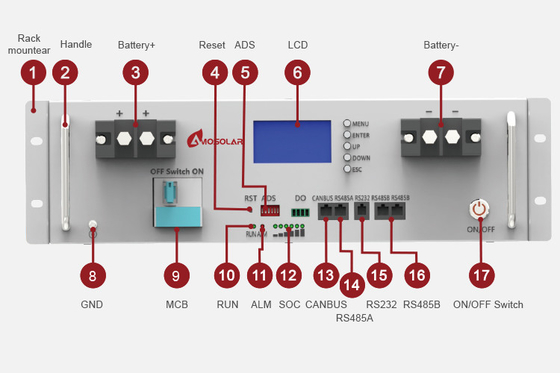 Batterie lithium-ion de longue durée Lifepo4 48v 100ah 200ah pour les systèmes de stockage d'énergie solaire