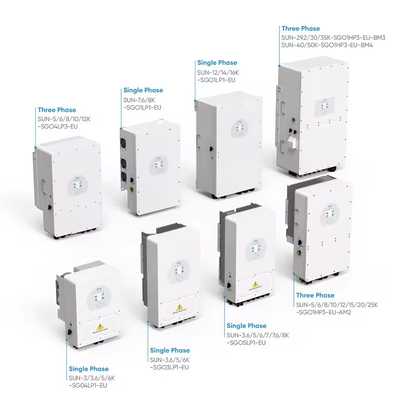Invertisseur solaire hybride à 3 phases Deye 6 kW 8 kW 10 kW 12 kW Batterie au lithium-ion 30,5 Poids