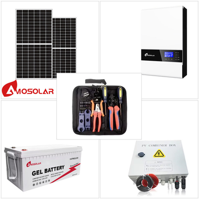 Tout en un système d'énergie solaire de 1,5 kW avec panneaux de silicium monocristallin