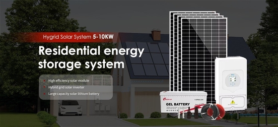 Système hybride d'énergie solaire et éolienne de 5kw 10kw 15kw 20kw 30kw avec batterie au lithium LiFePO4