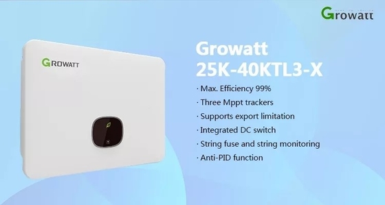 Contrôleur MPPT Growatt On-grid Inverter MID25-40KTL3-X 25 Kw 30kw 40kw Inverteur solaire
