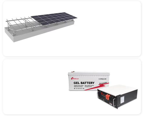 Batterie au lithium-ion de 1 à 50 kW Amosolar Hybrid On-Off Grid Système d'énergie solaire pour la maison