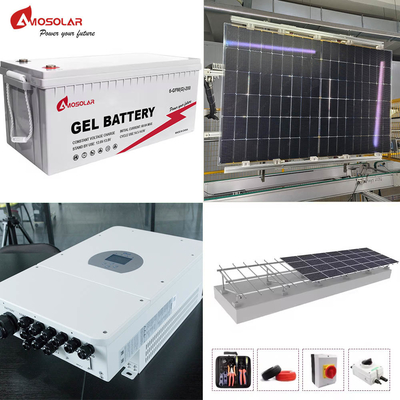 Batterie au lithium-ion de 1 à 50 kW Amosolar Hybrid On-Off Grid Système d'énergie solaire pour la maison