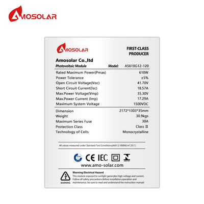 Panneau solaire monocristallin de 210 mm 595w 600w 605w avec 120 cellules OEM ODM Grande performance