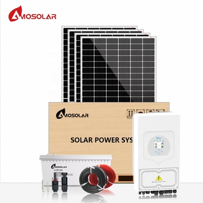 Contrôleur MPPT Amosolar Système de panneaux solaires hybrides de 5 kW 10 kW avec batterie rechargeable