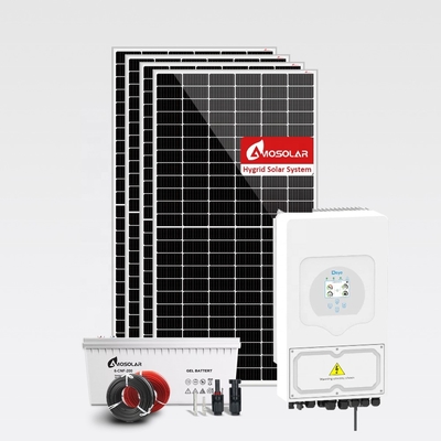 Contrôleur MPPT Amosolar Système de panneaux solaires hybrides de 5 kW 10 kW avec batterie rechargeable