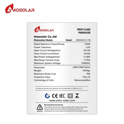 Améliorez votre système de panneaux solaires avec des supports de montage au sol Amosolar 500w 550w 555w