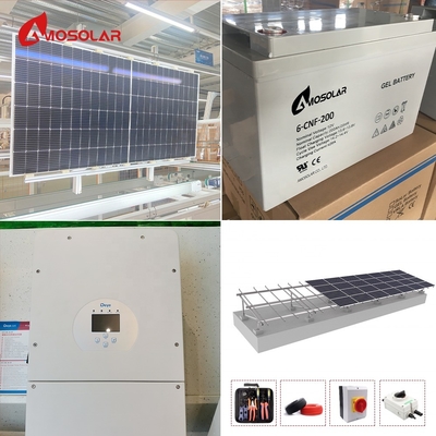 Contrôleur MPPT Amosolar Système de panneaux solaires hybrides de 5 kW 10 kW avec batterie rechargeable