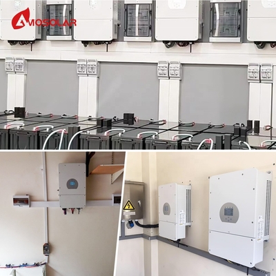 Contrôleur MPPT Amosolar Système de panneaux solaires hybrides de 5 kW 10 kW avec batterie rechargeable