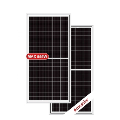 Amosolar Mono 535w-555w Panneaux solaires avec demi-cellules PERC de 182 mm Acceptant les commandes OEM