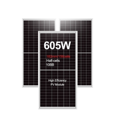 Panneau solaire à demi-cellules amosolar PERC de catégorie A 590 Watt 595 Watt 600 Watt pour les commandes OEM