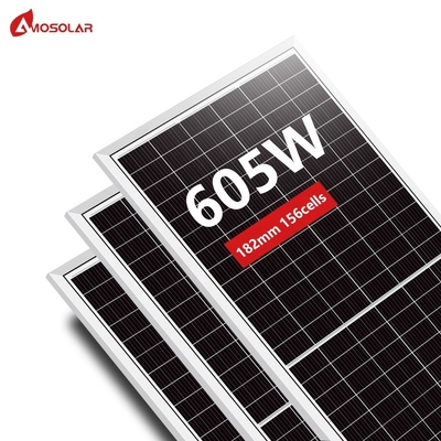 Panneau solaire à demi-cellules amosolar PERC de catégorie A 590 Watt 595 Watt 600 Watt pour les commandes OEM