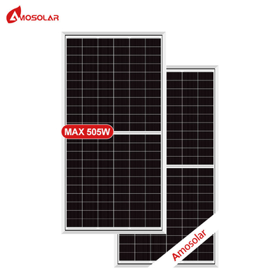 Amosolar Mono Half 182mm 480W 485W 490W 495W 500W 505W Un module de panneau solaire de 132 cellules