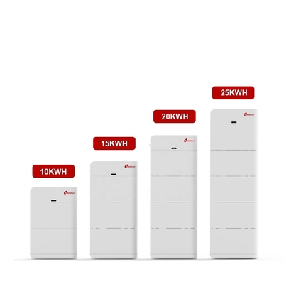 48v 51.2v 10-25kW pile de batterie au lithium haute tension pour le stockage d'énergie solaire personnalisable