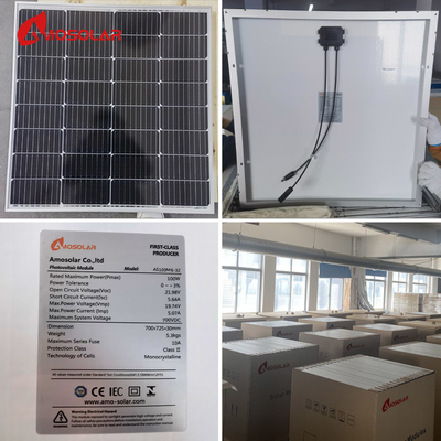 80W 90W 100W 110W 120W mini panneau solaire pour AS100M6-32 courant de puissance maximale Imp 5.07