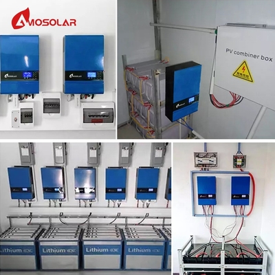 Système d'énergie solaire Amosolar de 3 kW avec structure de montage personnalisée et fonction hors réseau