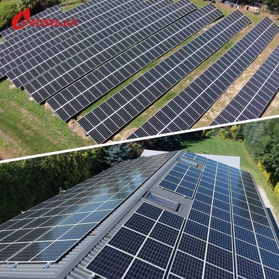 Système d'énergie solaire Amosolar de 3 kW avec structure de montage personnalisée et fonction hors réseau