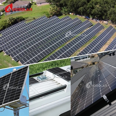 Panneau solaire PERC à demi-cellule de 200 W avec 11,28 Vmp et dimensions de panneau de 1405 * 700 * 30 mm