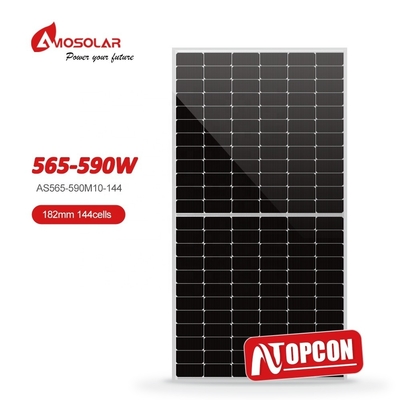 Panneau solaire de type N 550W 560W 575W 580W 600W 620W avec cadre en alliage d'aluminium anodisé