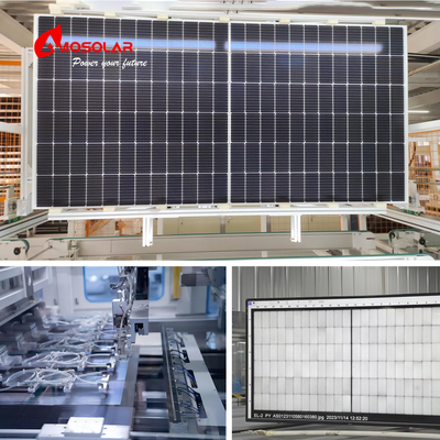 Module photovoltaïque solaire mono de type N à demi-cellule de 182 mm 570W 580W 590W avec boîte de jonction IP68