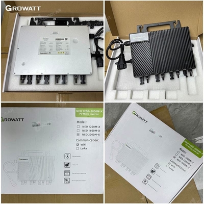 Système hybride portable ip65 pour balcon avec micro-onduleur solaire Growatt-800w-2400w-3000w
