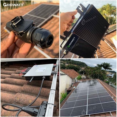 Système hybride portable ip65 pour balcon avec micro-onduleur solaire Growatt-800w-2400w-3000w