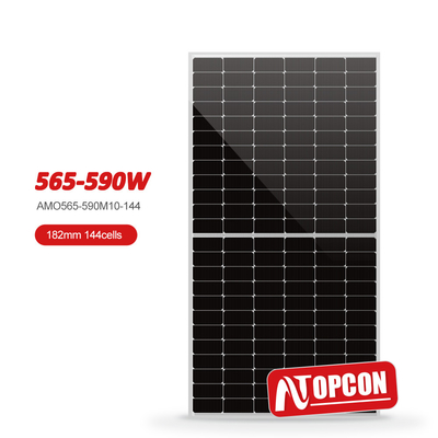 Panneau solaire mono 144 cellule 182 mm Half Cut Cell 570W 580W 590W Panneaux solaires de type N fabriqués