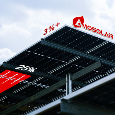 Système d'énergie solaire Amosolar de type N à demi-coupe 565w 570w 580w 585w 590w Panneaux solaires mono