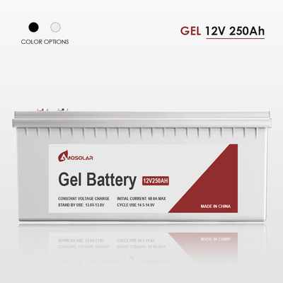 Amosolar Gel Battery 12V 24V 50Ah 100Ah 150Ah 200Ah 250Ah pour le système de stockage solaire