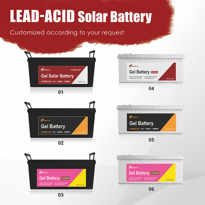 Amosolar 12V 100Ah batterie au plomb durable et stable pour le système de stockage solaire
