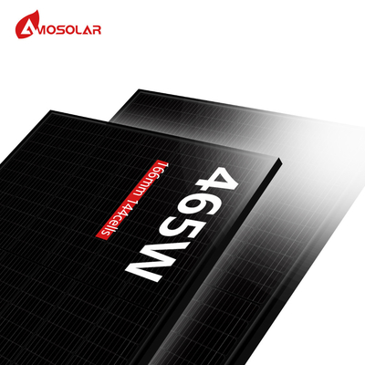 Carte arrière noire mono tout noir 144 cellules 440w 450w 460w 465w Panneaux solaires avec TUV CE