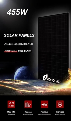 Panneau solaire monocristallin Amosolar 440W 450W 460W 1000W avec boîte de jonction IP68