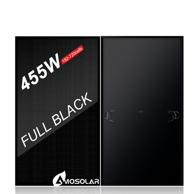 Amosolar 410w 420w 430w 550w Panneau solaire tout noir de type N avec un rendement de panneau de 21%