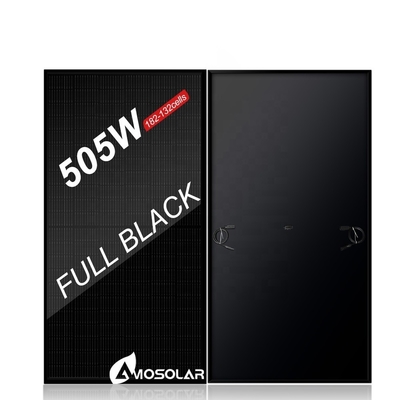 EU Stock 400w 430w 450w 500w 550w Panneaux solaires entièrement noirs avec un rendement de panneau de 21,3%