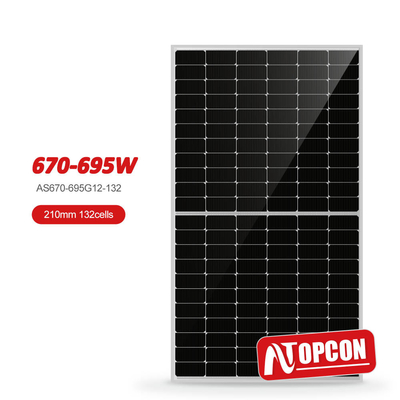 Module photovoltaïque monocristallin Amosolar de 210 mm 2384*1303*35mm 210*210mm pour les solutions solaires