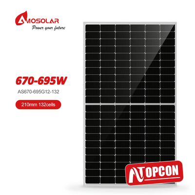 Module photovoltaïque monocristallin Amosolar de 210 mm 2384*1303*35mm 210*210mm pour les solutions solaires