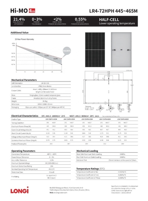 Panneau solaire à double vitre Longi HiMO 7 610w 620w 585w 595w 605w pour système d'énergie solaire