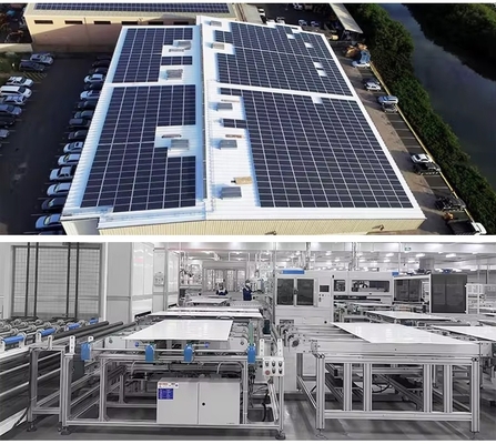 EU Stock Longi Hi MO 6 modules solaires 590W 600W N type cadre en alliage d'aluminium anodisé