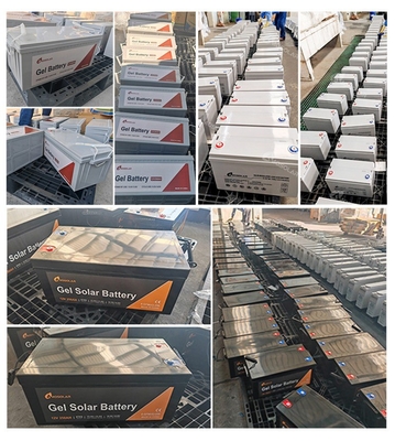 Amosolar Durable 12V 24V 100Ah 200Ah Batterie au plomb acide pour l'énergie solaire et l'onduleur