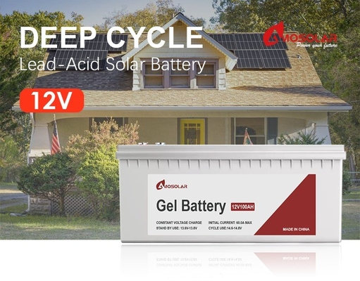 Amosolar Batterie au plomb à haute capacité 12V 24V 100Ah 200Ah pour système d'énergie solaire