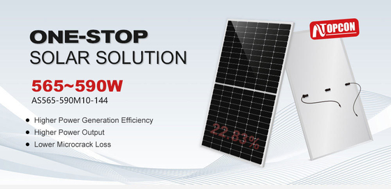 Amosolar A Niveau 182mm N-type 565w 570w 575w 580w 585w 590w Panneau solaire 2279*1134*35mm