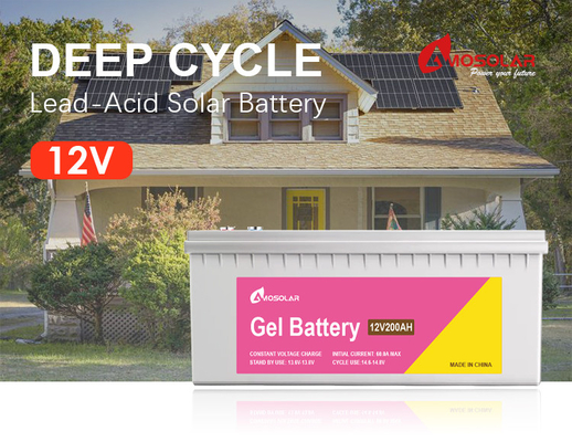 Valve à gel de haute capacité réglée batterie Amosolar stockage solaire acide plomb de cycle profond