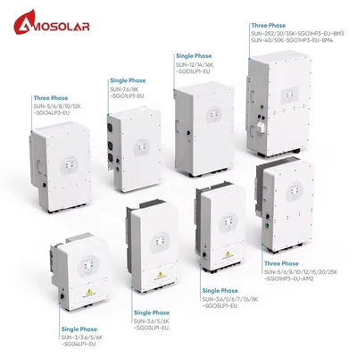 Invertisseur solaire à chaîne à phase unique de 6 kW avec sortie 220V/230V/240V et conversion solaire
