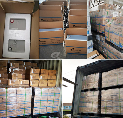 Amosolar 12V/24V/36V/48V 100Ah 150Ah 200Ah Piles au plomb-acide avec rapport de charge de 1C