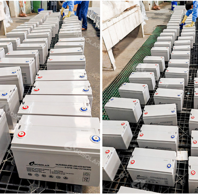 Amosolar batterie solaire 12V Gel 100Ah 150Ah 200Ah 250Ah pour le stockage à température ambiante