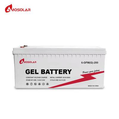 Amosolar Gel batterie de stockage solaire 12V 150Ah 200Ah pour le stockage à température ambiante